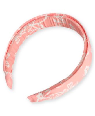 Girls' 7-14 Floral-Print Crochet-Trim Sleeveless Romper and Headband, 2-Piece Set