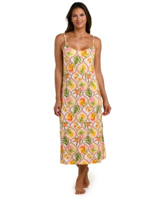 Women's Palm Nouveau Scoop Neck Cover-Up Dress