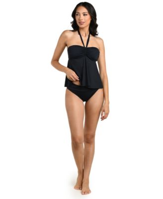 Women's Island Goddess Bandeau Neck Tankini Top