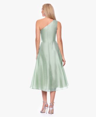 Women's One-Shoulder Sleeveless Metallic Dress