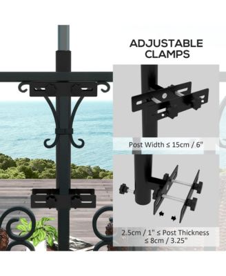 Patio Umbrella Holder, Adjustable Deck Mount Bracket for Railing