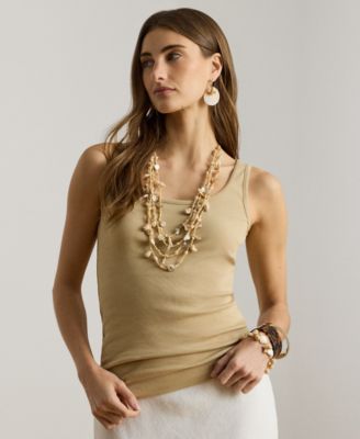 Petite Stretch Cotton Tank Top