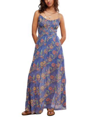 Free People Ciella Printed Maxi Dress - Vanilla Custard M