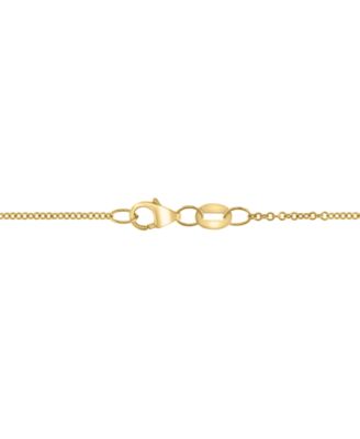 Jade & Diamond (1/20 ct. t.w.) Pendant Necklace in 14k Yellow Gold