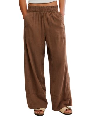 Women's Mid-Rise Wide-Leg Pants
