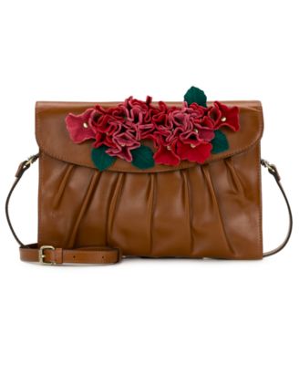Chalaronne Medium Leather Hydrangea Embellished Clutch Bag