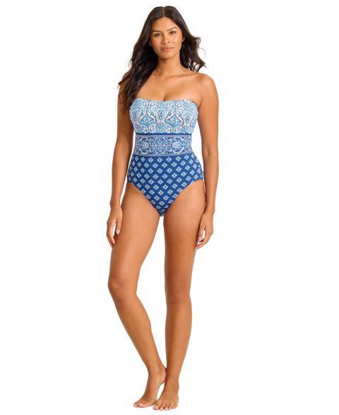 Женские купальники Tommy Bahama Women's Pullover Bandeau Neck One-Piece Swimsuit