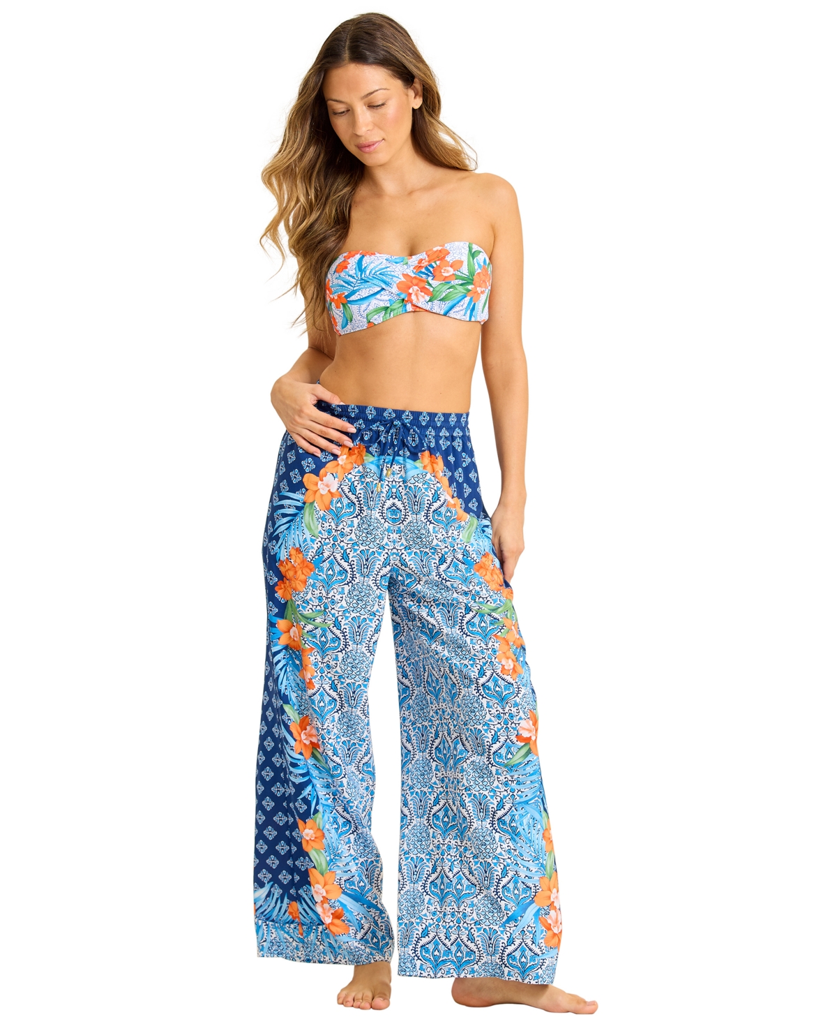 Tommy Bahama Women's Straight-Leg Printed Swim Pants