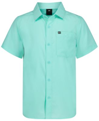 Big Boys' Drift Tide Fish Point Collar Shirt