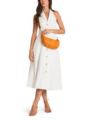 Erica Small Leather Crescent Shoulder Bag