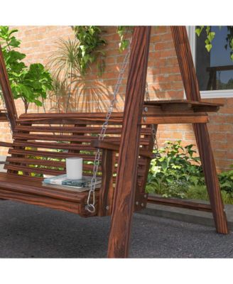 2-Seat Patio Swing Chair, Porch Swing with Sd,