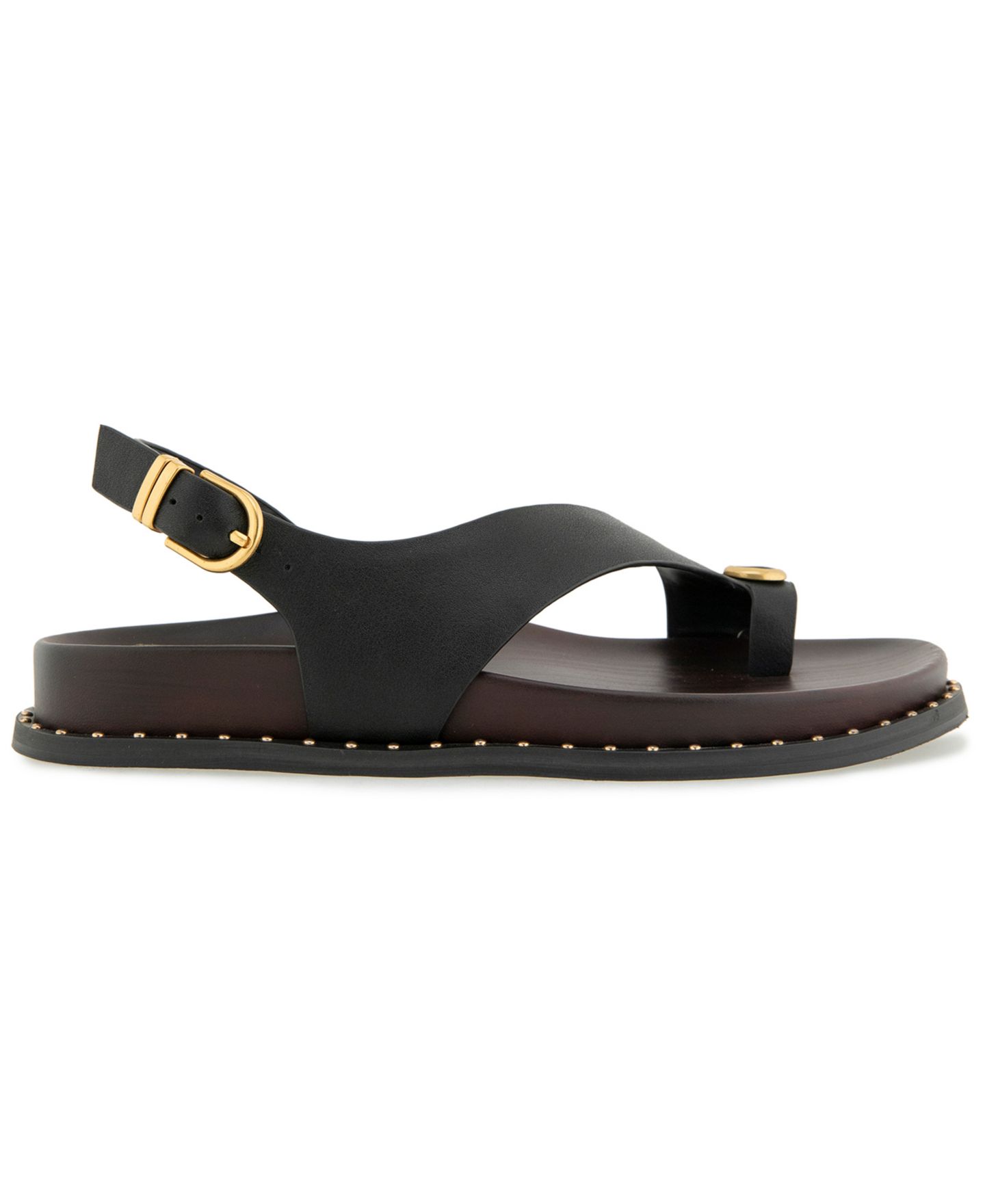 Женские сандалии Kenneth Cole New York Dixon Footbed, цвет: Чёрный кожаный — фото 2