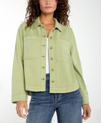 Women's High-Low Denim Shacket