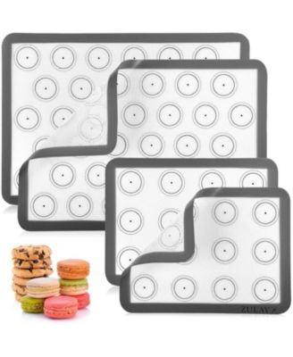 Reusable Silicone Baking Mats with Pre-printed Design (Set of 4)