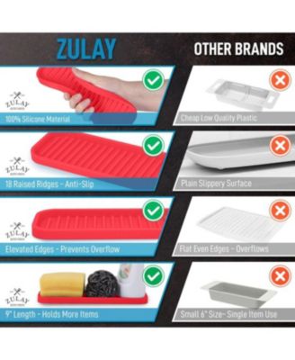 Silicone Sponge Holder for Kitchen Sink - Flexible Multipurpose Soap Tray