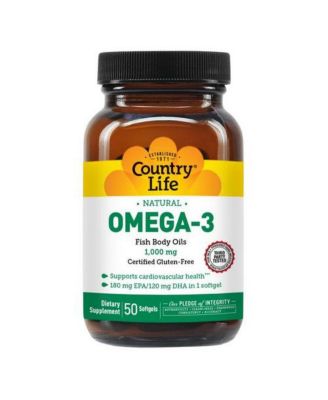 Country Life Omega-3 1000 Mg 50 Softgels 16$