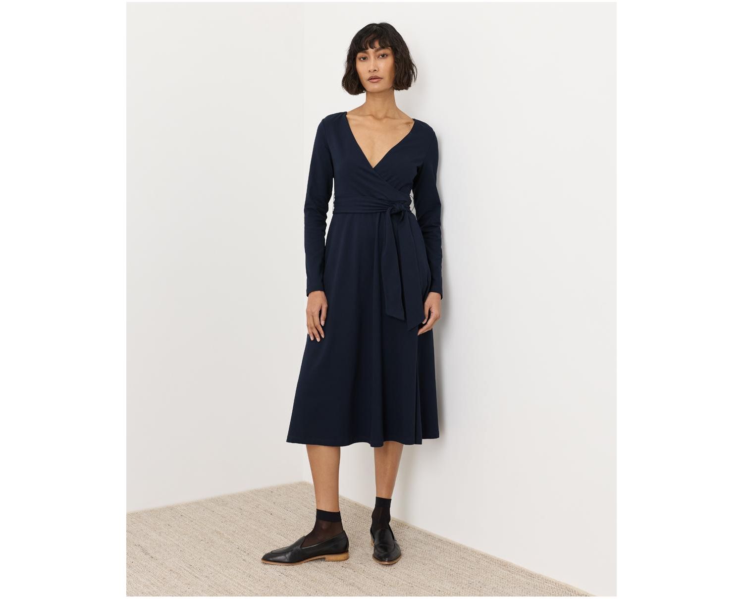Women's Fit & Flare Wrap Dress Made With Organic Cotton