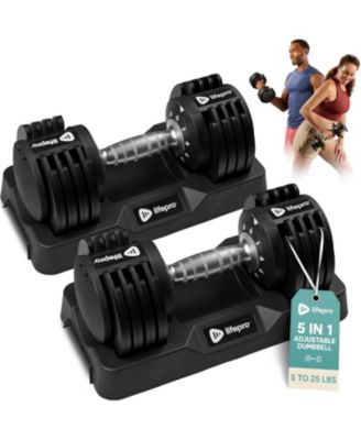 Adjustable Dumbbells Set 25lb Pair – Quick-Change Adjustable Weights with Anti-Slip Handle, Space Saving Gym Weights for Home Gym