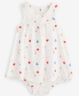 Baby Girls' 0M-24M Ice Cream-Print Sunsuit