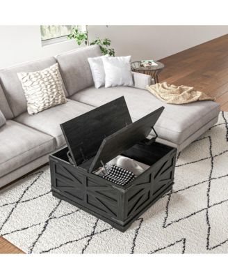 Table with Flip Top Hidden Storage, Square Center Table