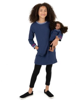 Toddler Girls Matching Doll Long Sleeve Tunic Sweatshirt Dress