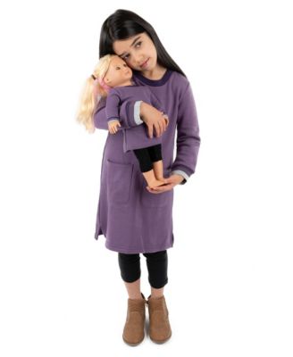 Toddler Girls Matching Doll Long Sleeve Tunic Sweatshirt Dress