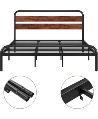 Bed Frame with Headboard and Footboard, with Under Bed Storage, All-Metal Support System, No Box Spring Needed, Easy Assembly