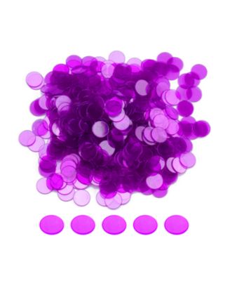 500 Pieces of 3/4-inch Plastic Transparent Bingo Chips for Bingo Game Party