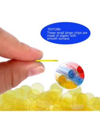 500 Pieces of 3/4-inch Plastic Transparent Bingo Chips for Bingo Game Party