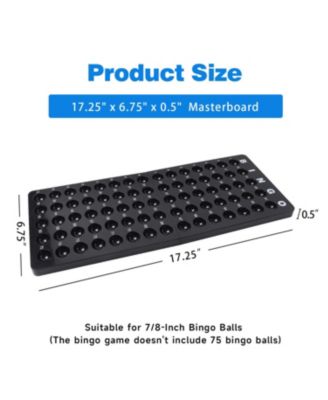 Bingo Master Board for 7/8" Bingo Balls, Plastic Bingo Calling Board for Bingo Game