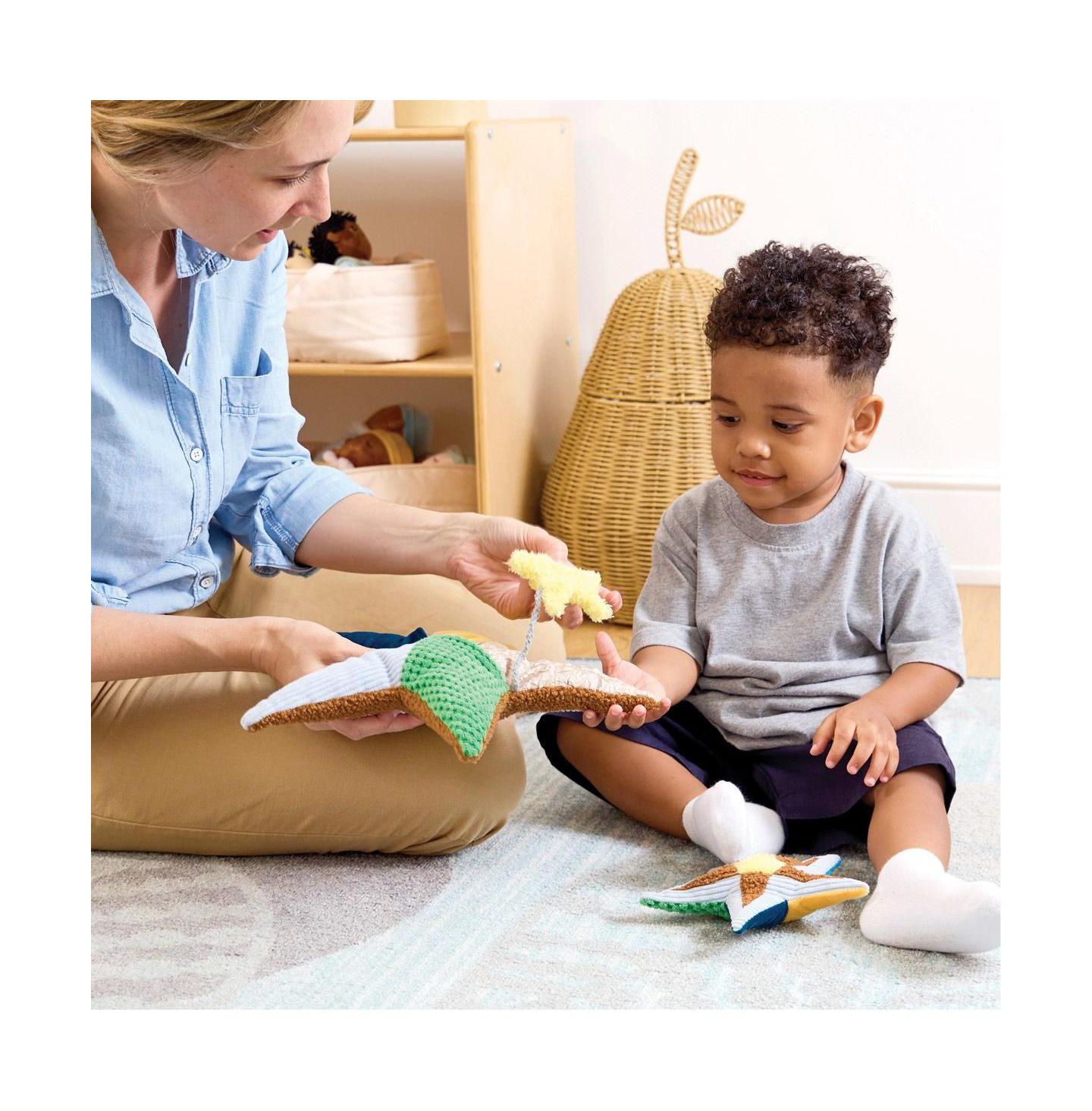 Детские мягкие игрушки Kaplan Early Learning Sea Stars Crinkle Plush, 2-Piece Set, цвет: Разноцветный — фото 4