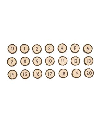 Magnetic Wood Cookie Counters - 21 Pieces