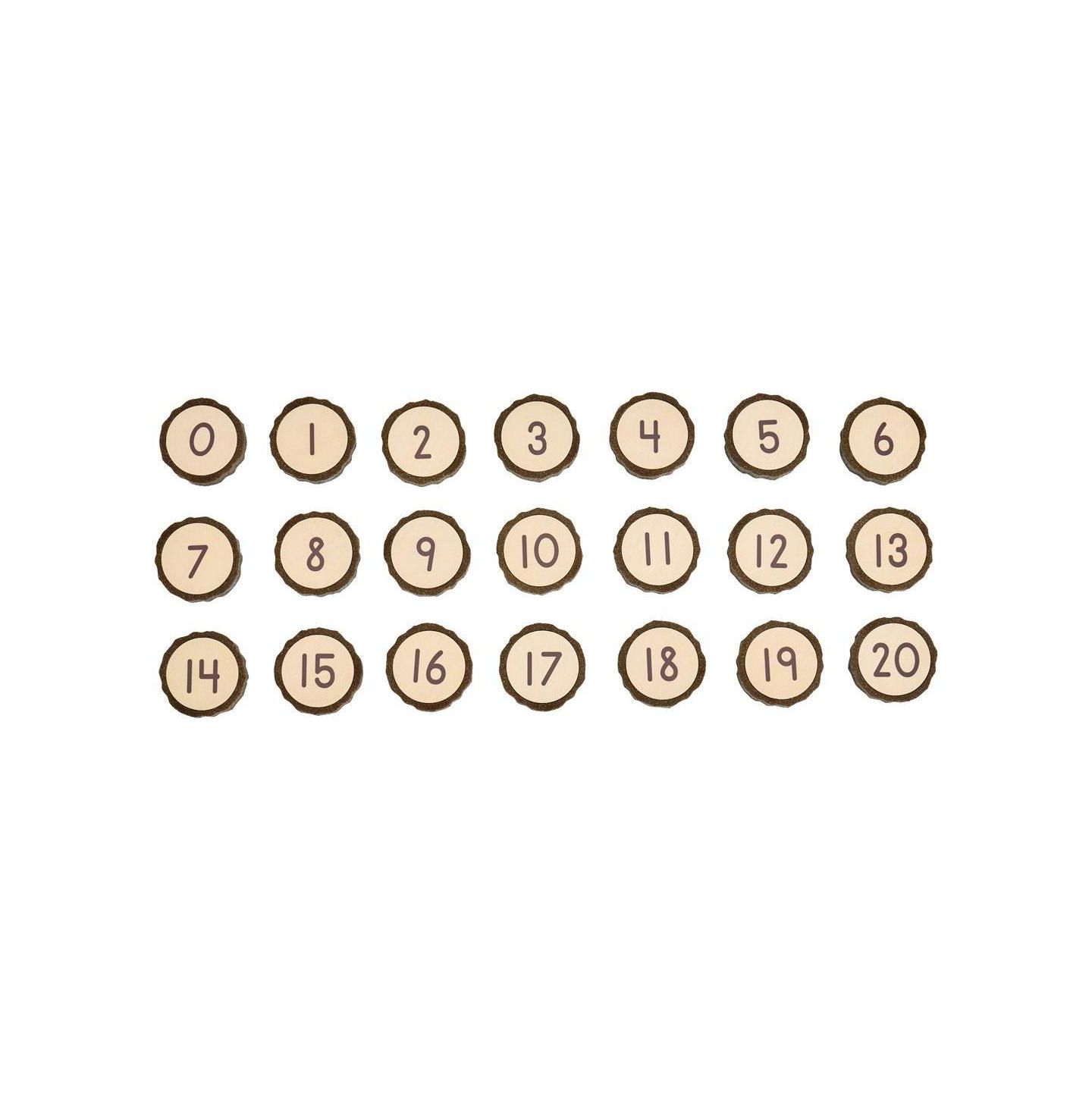Детские игрушки Kaplan Early Learning Magnetic Wood Cookie Counters, Number Recognition, 21-Piece Set, Ages 18 Months+, цвет: Коричневый — фото 7
