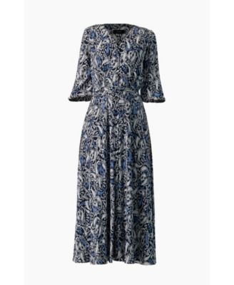 Women's Paisley V-Neck Maxi Dress