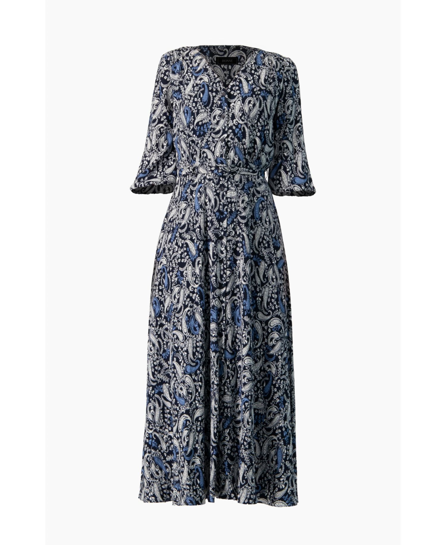 Women's Paisley V-Neck Maxi Dress