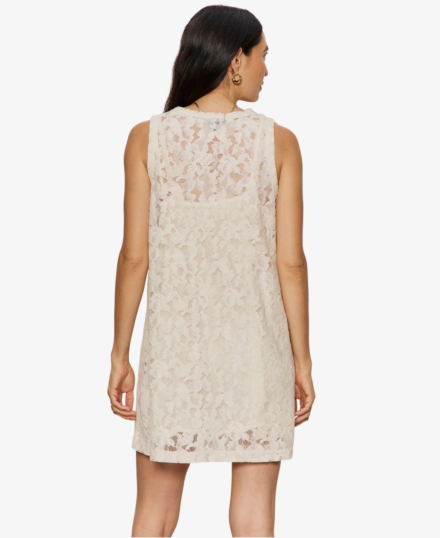 Женское платье Sanctuary Sleeveless Lace Tank Mini, цвет: Collagen — фото 5