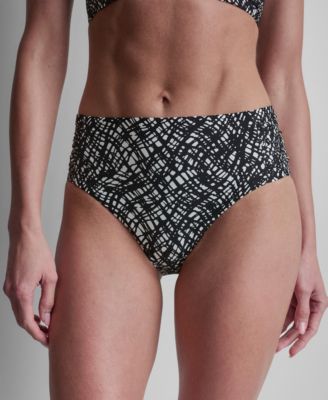 Women's High-Waist Side-Shirred Bikini Bottoms