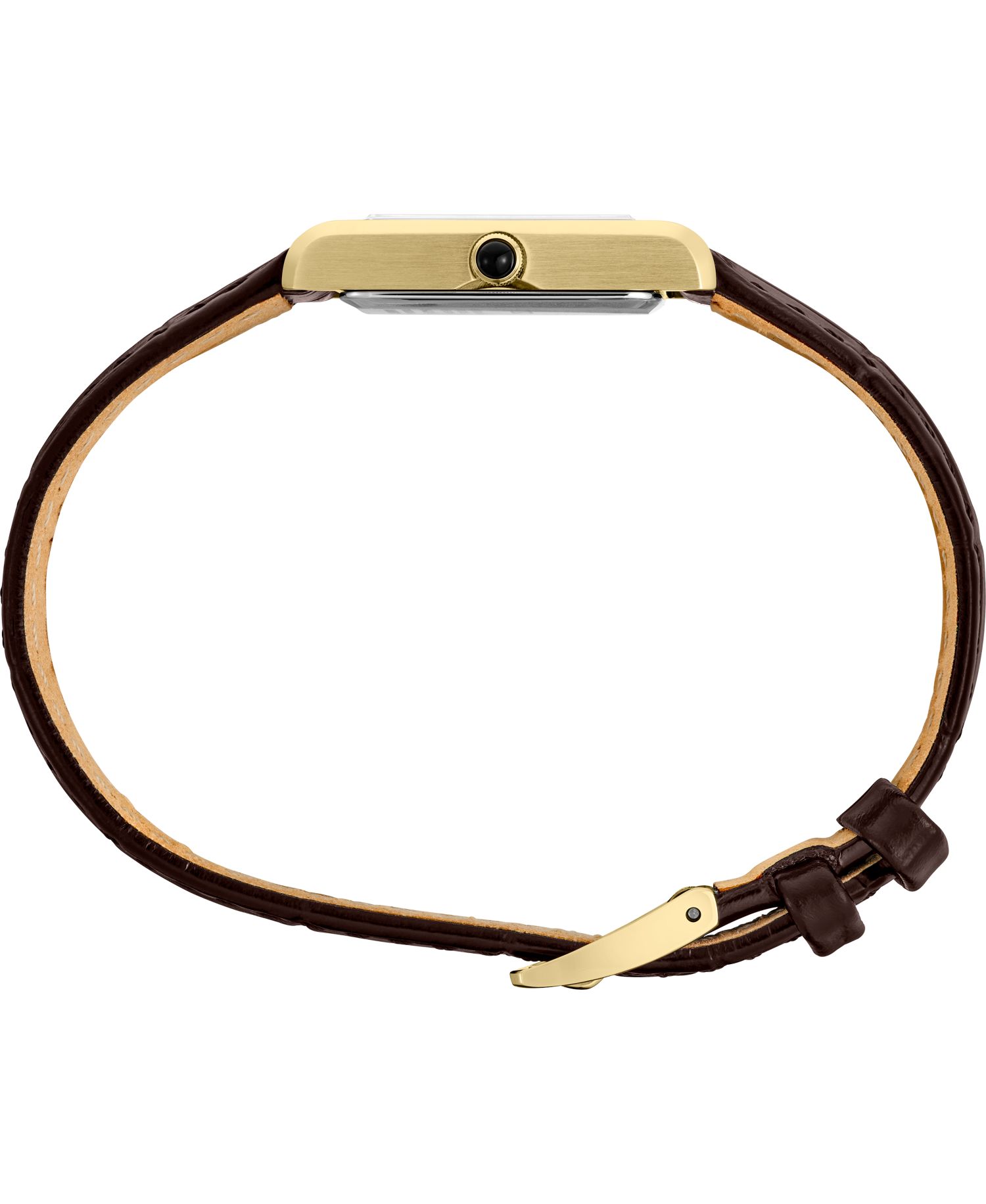 Women's Gold Leather Strap Watch, 19.6mm