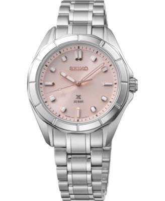 Women's Silver Stainless Steel Bracelet Watch, 34mm