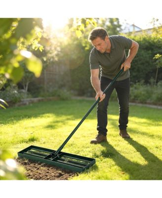 30" x 10" Lawn Leveling Rake with 66.5" Handle