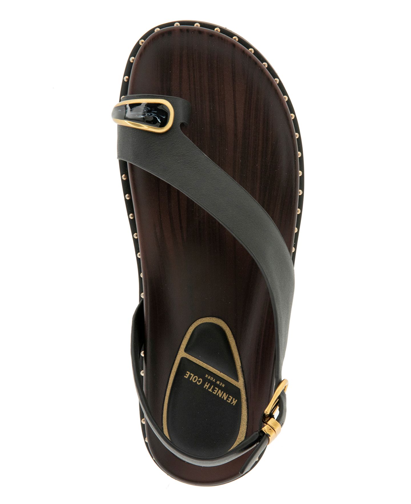 Женские сандалии Kenneth Cole New York Dixon Footbed, цвет: Чёрный кожаный — фото 4