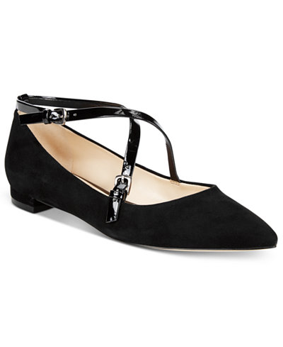 Nine West Anastagia Strappy Pointed-Toe Flats