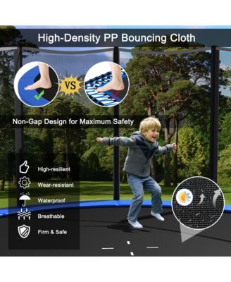 Outdoor Trampoline Bounce Combo W/Safety Closure Net Ladder