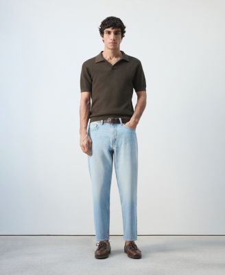 Men's Cotton Knitted Structure Polo Shirt