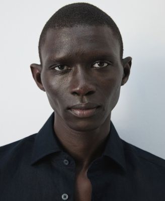 Men's Linen Slim-Fit Shirt