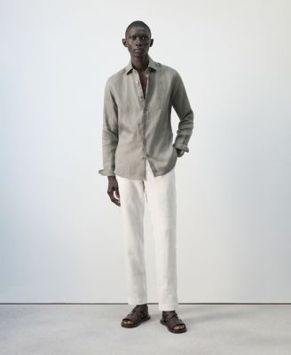 Men's Linen Slim-Fit Shirt