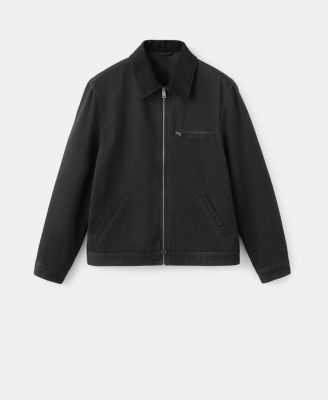 Men's Corduroy Collar Denim Jacket