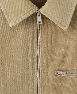 Men's Corduroy Collar Denim Jacket