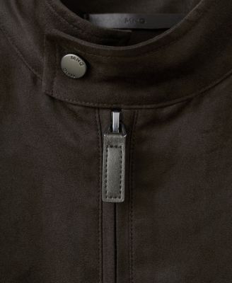 Men's Suede-Effect Biker Jacket
