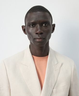 Men's Amalfi Linen Slim-Fit Double-Breasted Suit Blazer